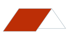 Illustration von Steildach mit roter Dachfläche nach erfolgreicher Dachsanierung mit MeinDach